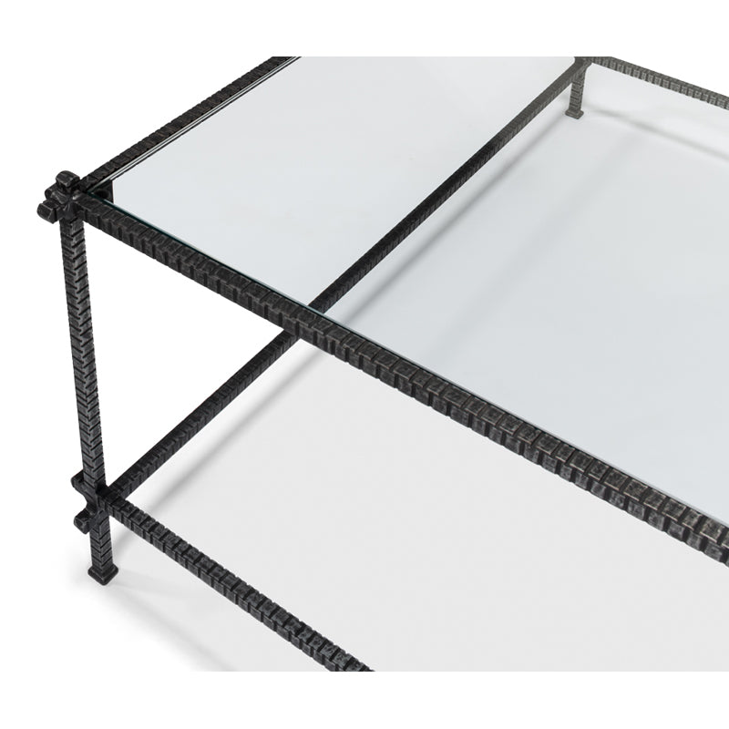 Serrated Edge Iron Coffee Table