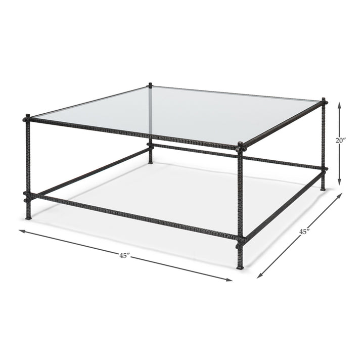 Serrated Edge Iron Coffee Table