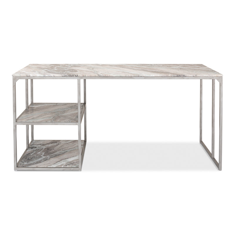 Open Desk With Shelves