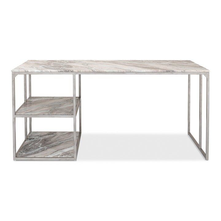 Open Desk With Shelves