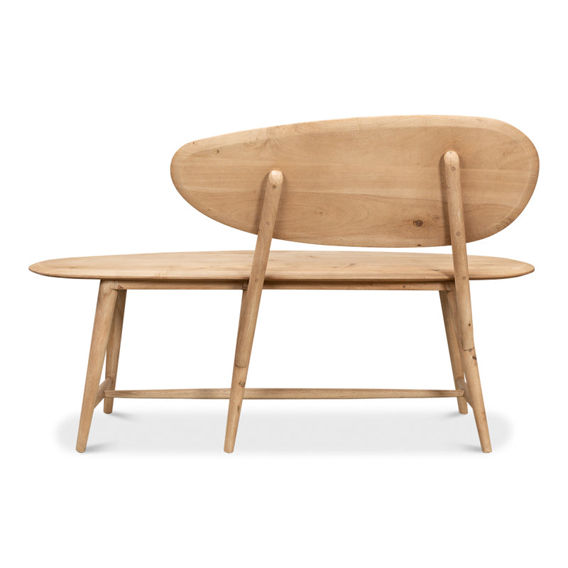 Pebble Bench (1 Back) Lionskin Finish