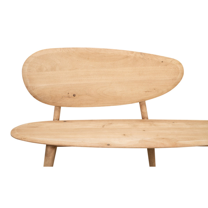 Pebble Bench (1 Back) Lionskin Finish