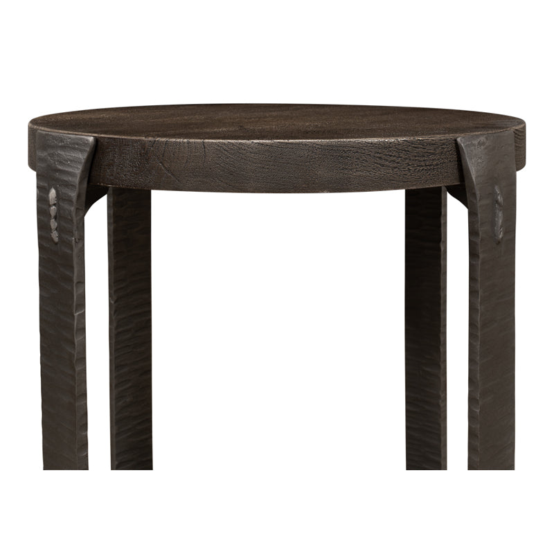 *Forged Slats Side Table/Moleskin