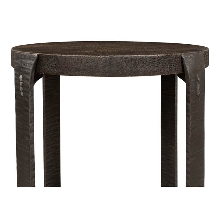 *Forged Slats Side Table/Moleskin