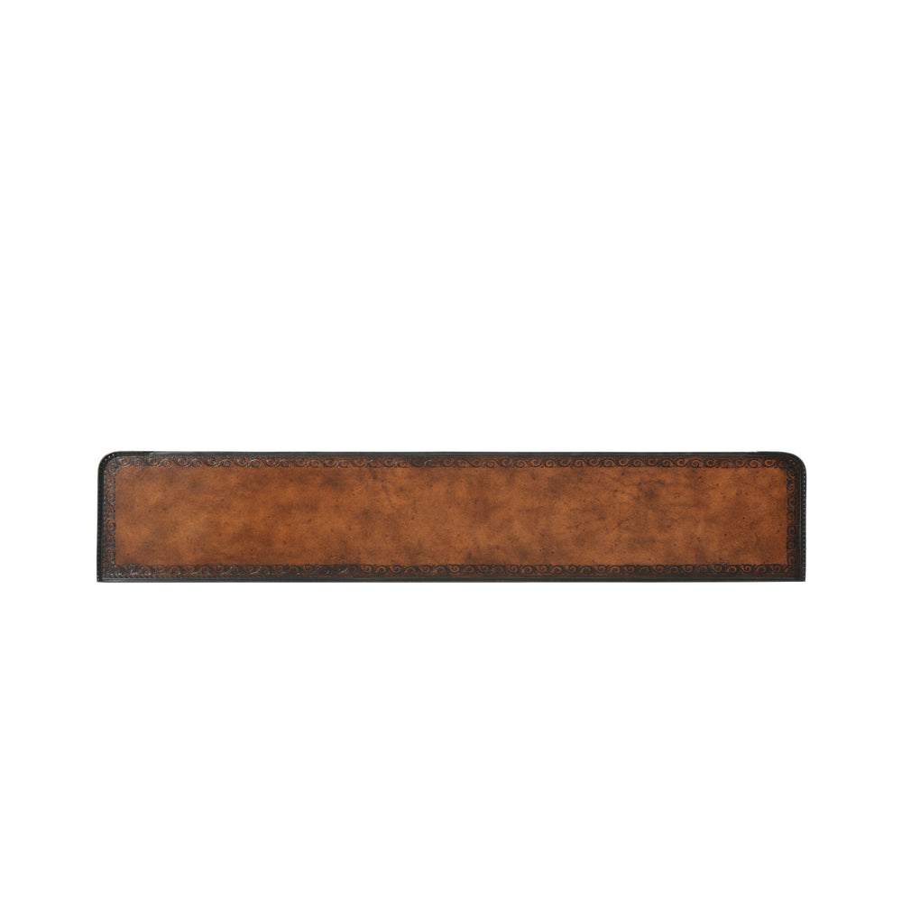 The Louis XVI Leather Console Table