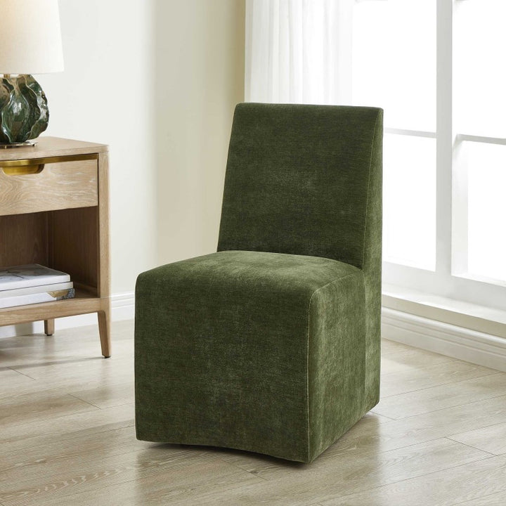 Moro - Armless Dining Chair - Moss