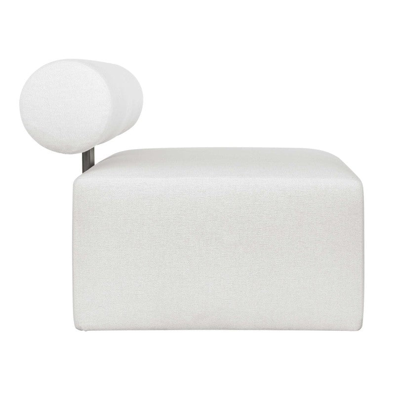 Bolster Back - Armless Outdoor Sofa - White