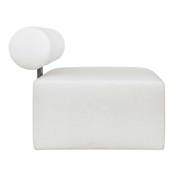 Bolster Back - Armless Outdoor Sofa - White