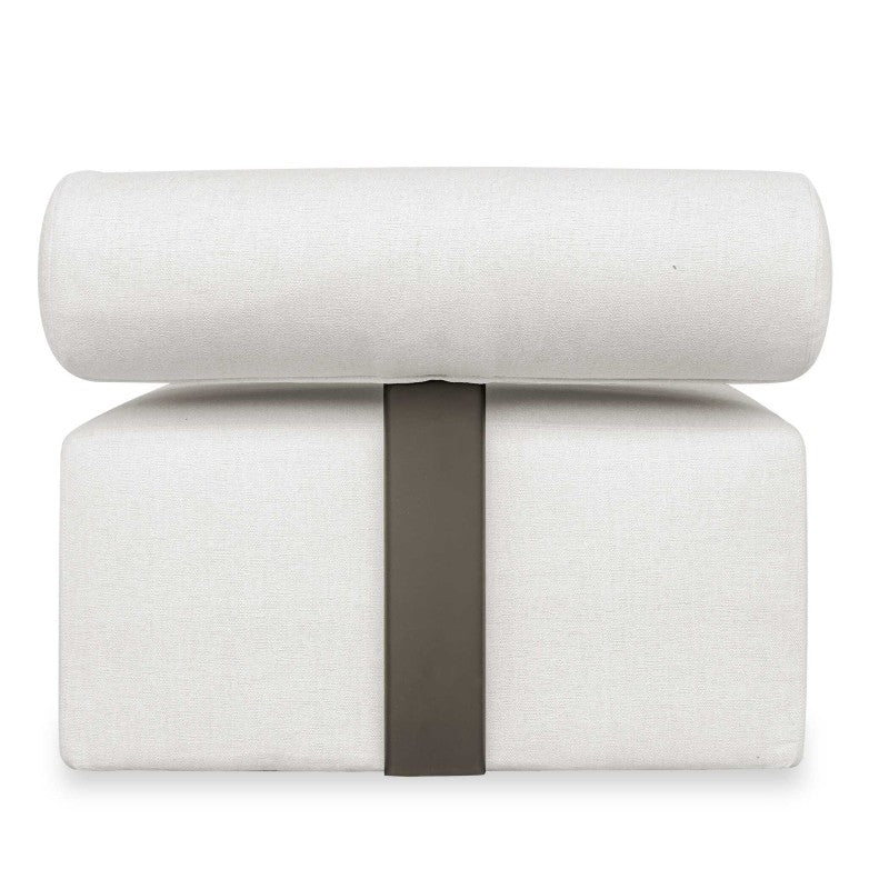 Bolster Back - Armless Outdoor Sofa - White
