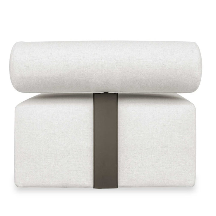 Bolster Back - Armless Outdoor Sofa - White