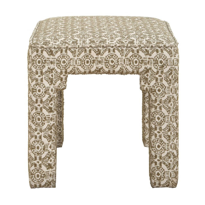 Satoria - Upholstered Small Bench - Green / White