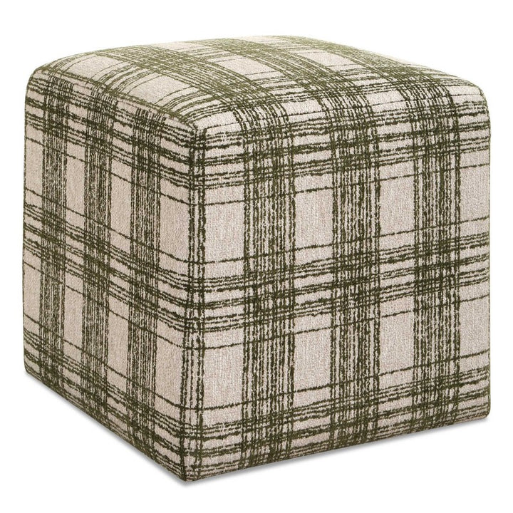 Joie - Ireland Plaid Ottoman - Green / White
