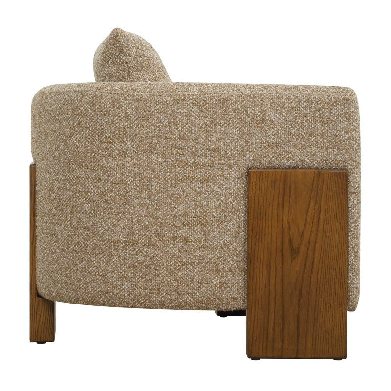 Halligan - Upholstered Accent Chair - Brown