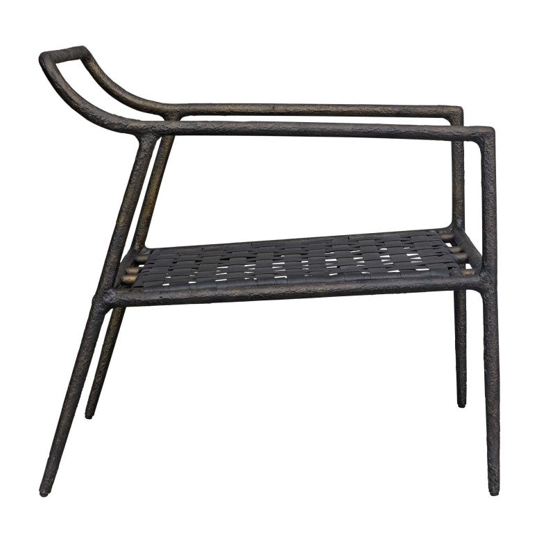 Thayer - Outdoor Upholstered Lounge Chair - Bronze / White