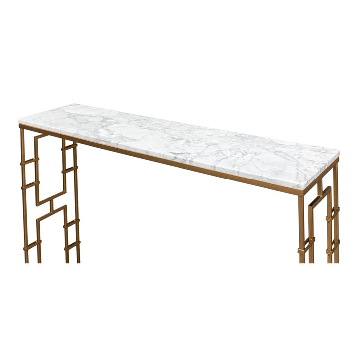 Brass Gate Console Table