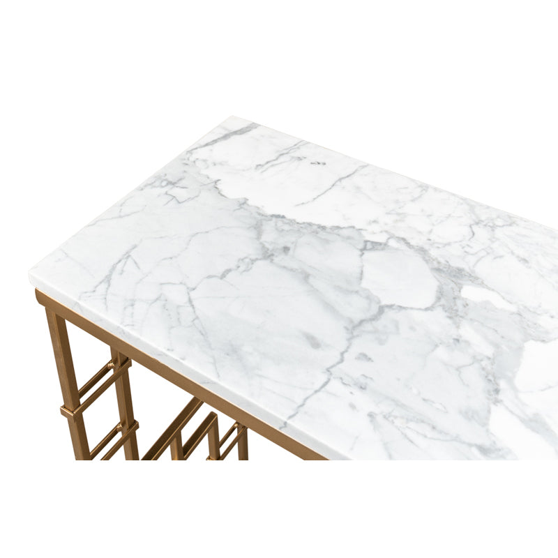 Brass Gate Console Table