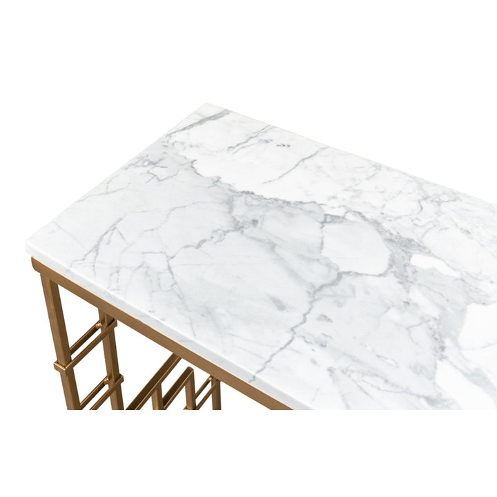 Brass Gate Console Table