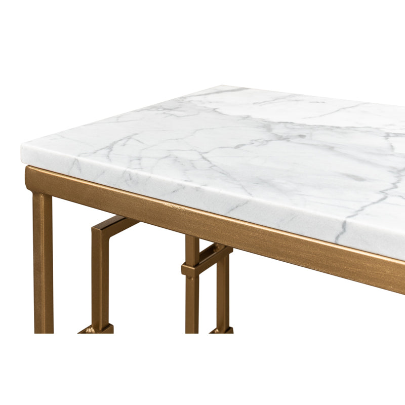 Brass Gate Console Table