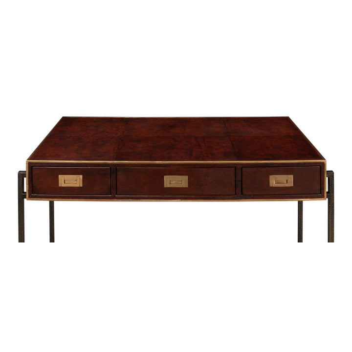 Old Brown Leather Desk
