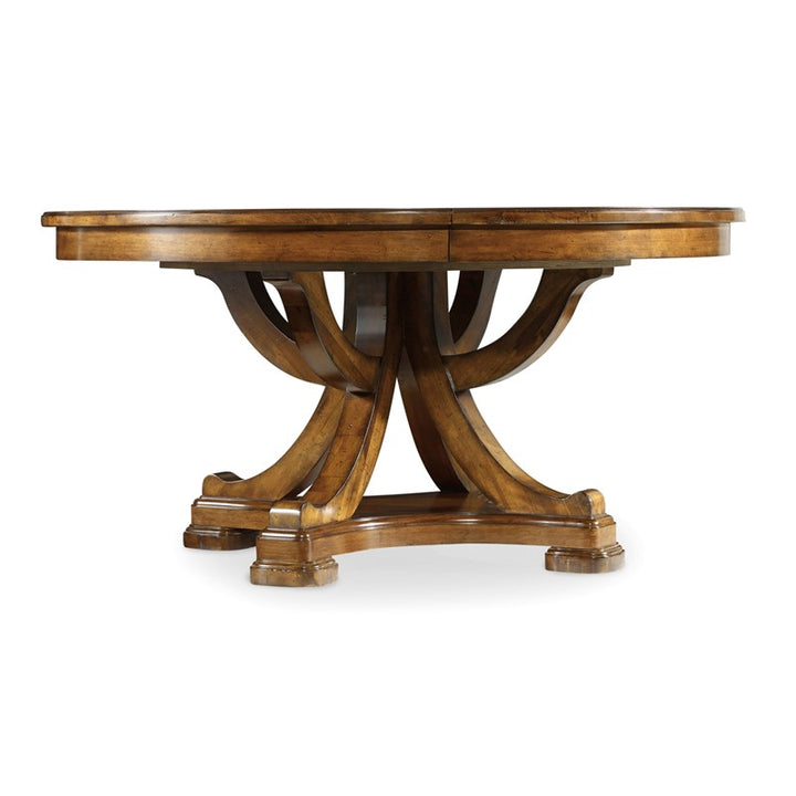 Tynecastle - Round Pedestal Dining Table With One 18" Leaf