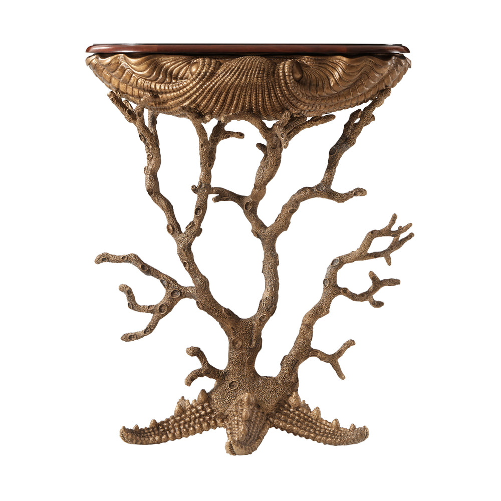 Gilt Grotto Accent Console Table