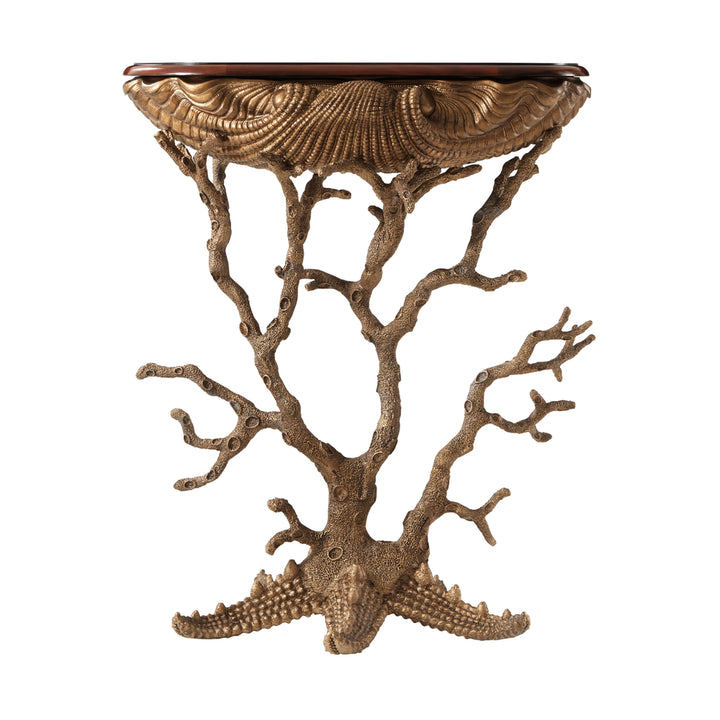 Gilt Grotto Accent Console Table