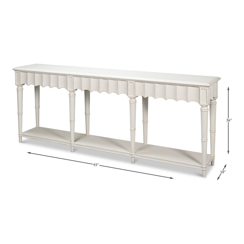 Chantal Console Table Antique White