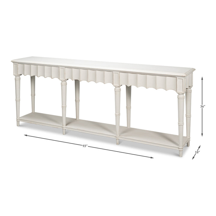 Chantal Console Table Antique White