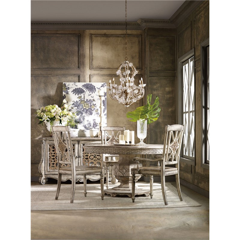 Chatelet - Round Dining Table With One 20" Leaf - Paris Vintage