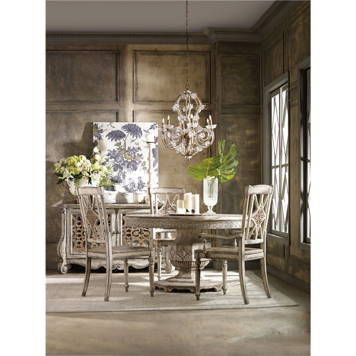Chatelet - Round Dining Table With One 20" Leaf - Paris Vintage