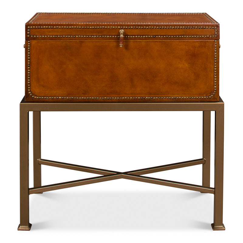 Remington Leather Box On Stand