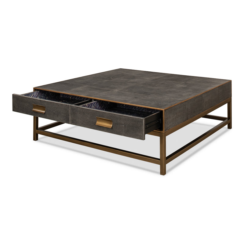 Gideon Shagreen Square Coffee Table