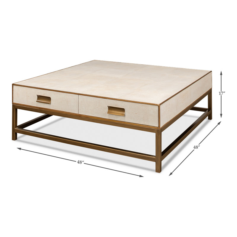 Gideon Shagreen Square Coffee Table