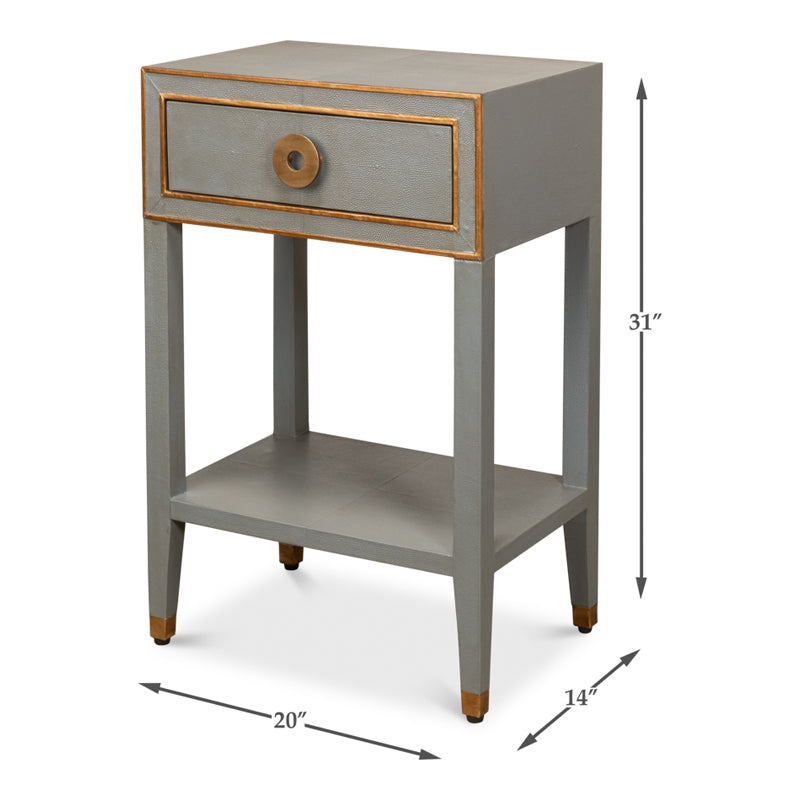 Gabriella Shagreen Nightstand