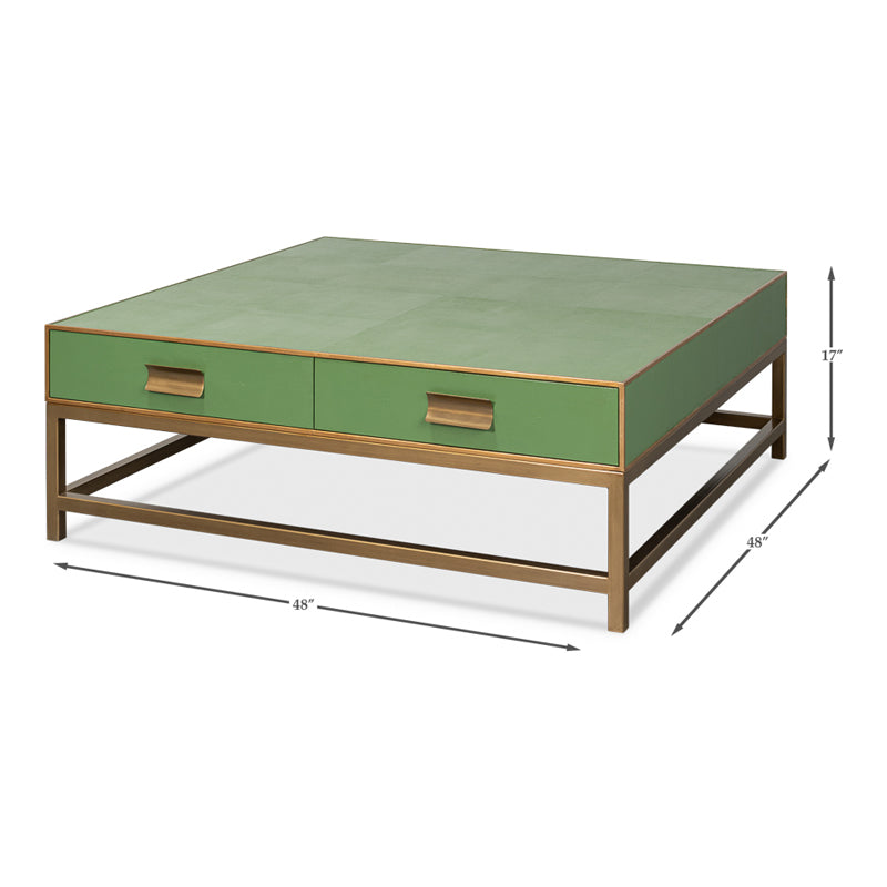 Gideon Shagreen Square Coffee Table