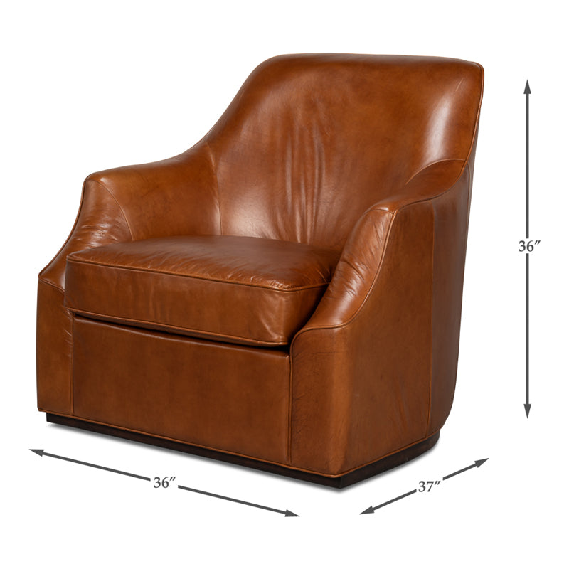Parrish Distilled Leather Swivel