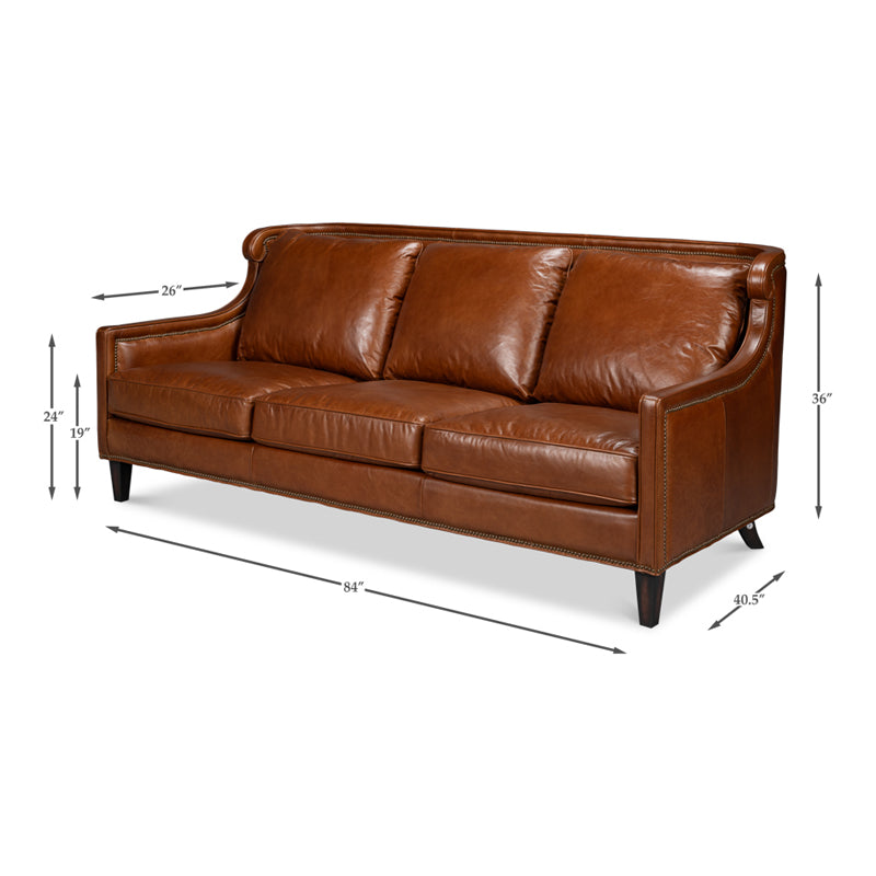Philipe Distilled Leather Sofa
