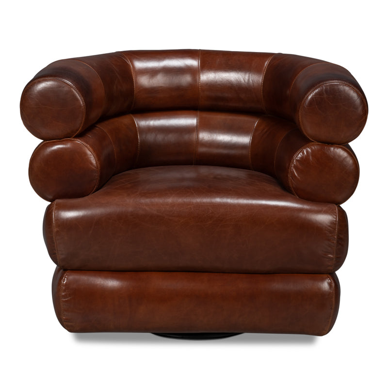 Rondo Leather Swivel Chair