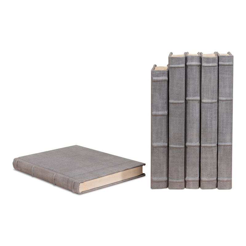 Heather Gray Linen Books