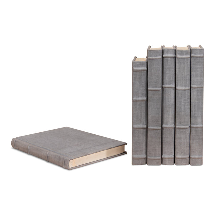 Heather Gray Linen Books
