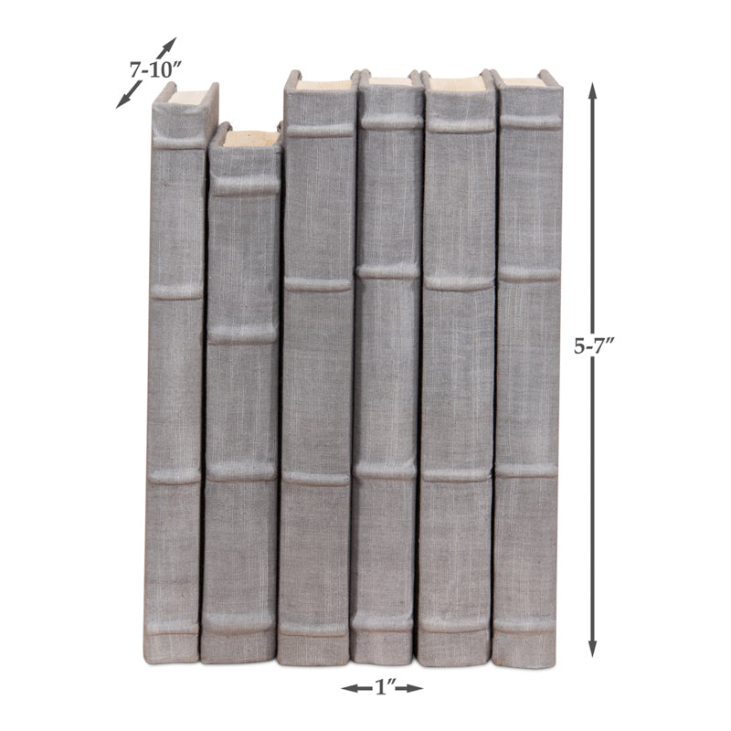 Heather Gray Linen Books
