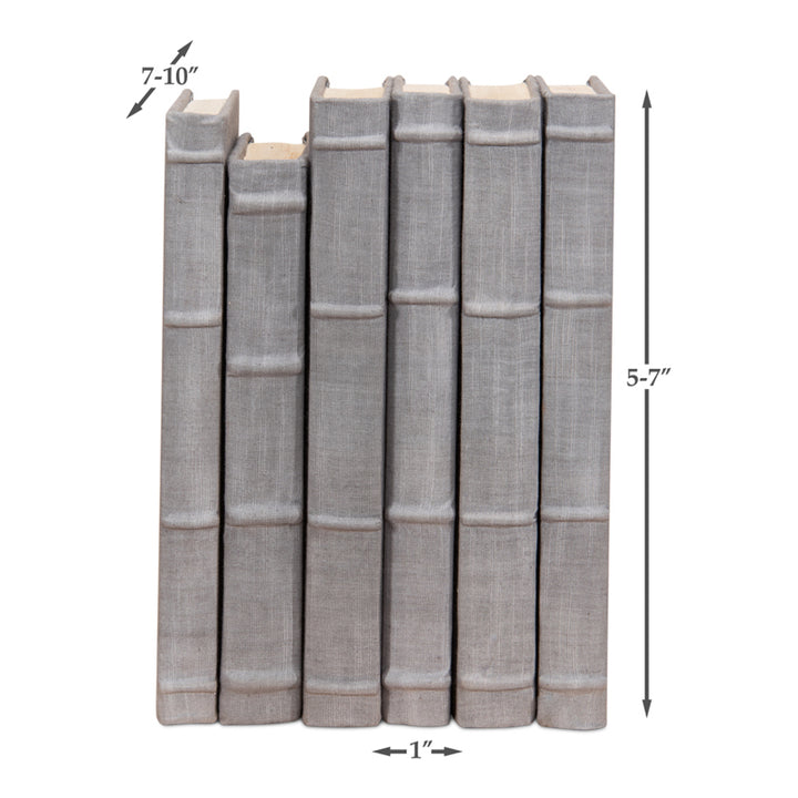 Heather Gray Linen Books