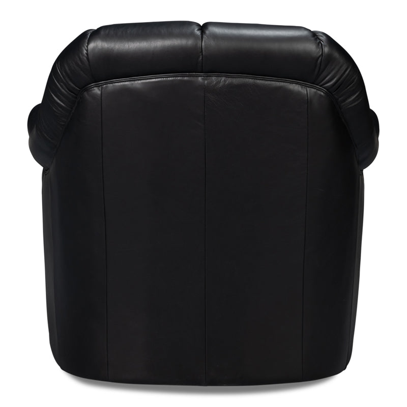 Scoth Swivel Chair In Distilled Leather