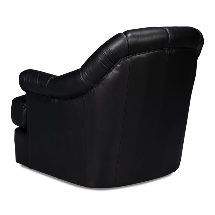 Scoth Swivel Chair In Distilled Leather