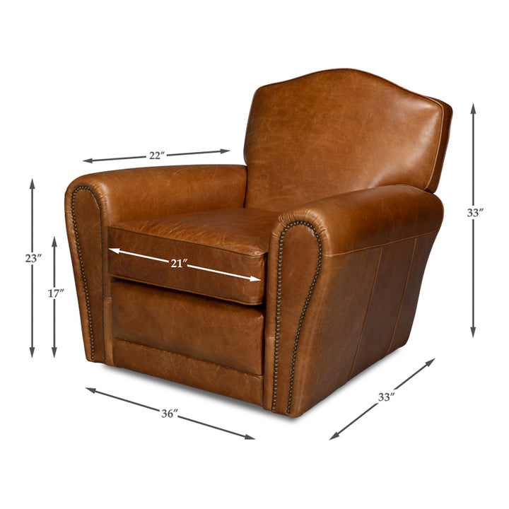 Elite French Club Swivel Chair