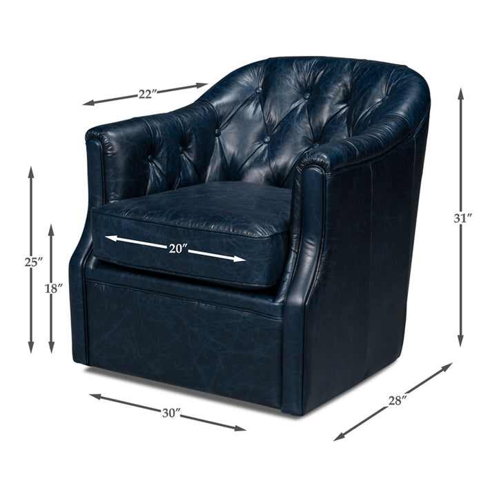 Coolidge Leather Swivel Chair