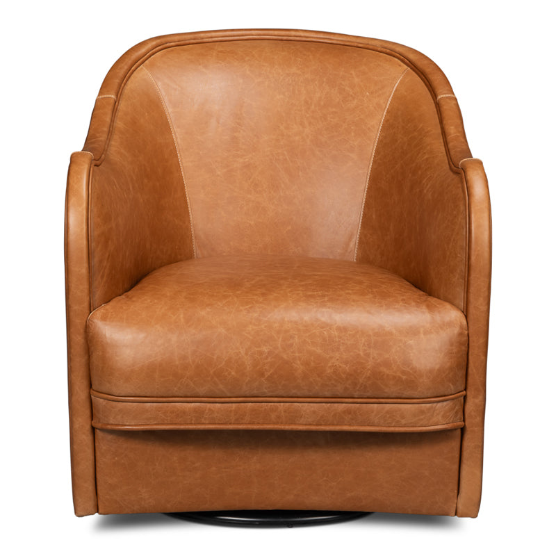 Braxton Leather Swivel Chair