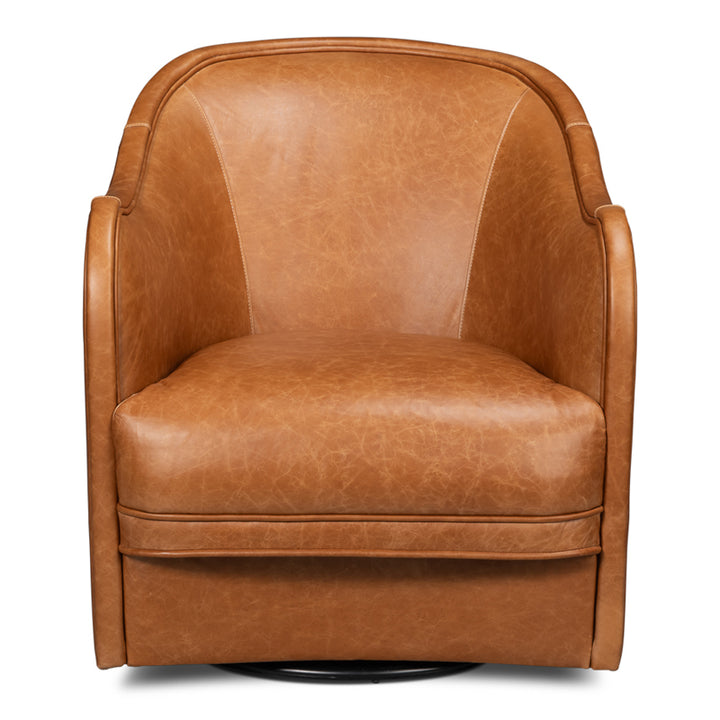 Braxton Leather Swivel Chair