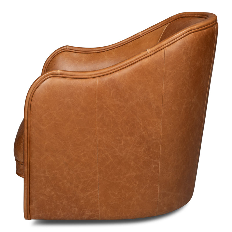 Braxton Leather Swivel Chair