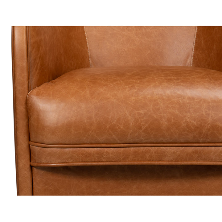 Braxton Leather Swivel Chair